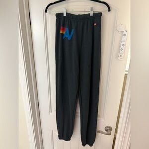 Aviator Nation Logo Sweatpants- Charcoal